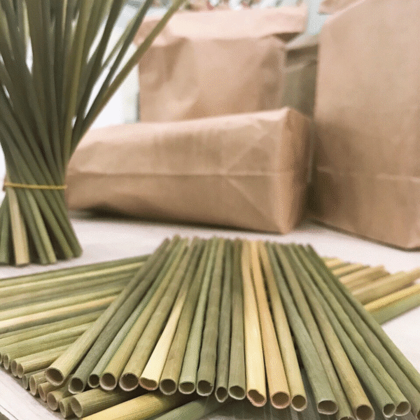 Dry grass straws – Cheap – high quality, can be used with many types of drinks - Image 2