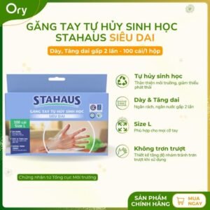 STAHAUS Super Durable Biodegradable Gloves Size L (100 pieces)